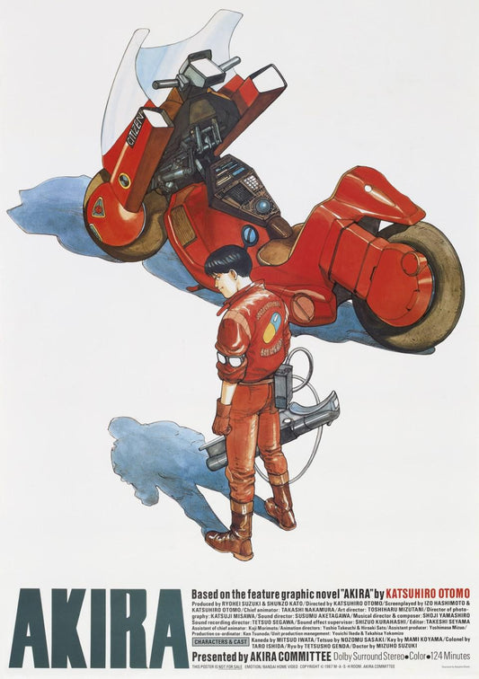 Protagonist of Akira, Kaneda, stands next to his red bike. This Image was created for the film to be entered into Film Festivals. 